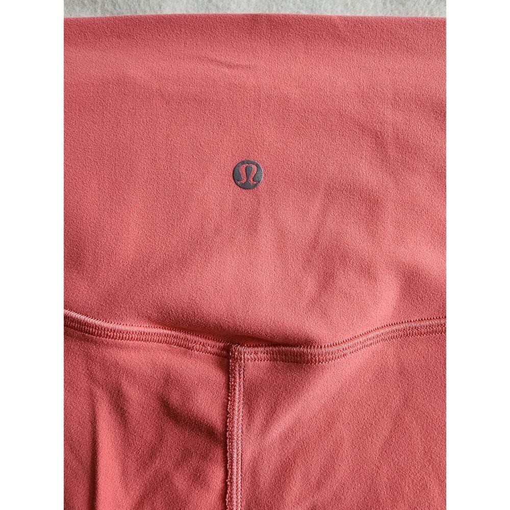 Lululemon Align High Rise Pant Size 10 Full Length Pink Coral Nulu Gym Yoga - Picture 5 of 6